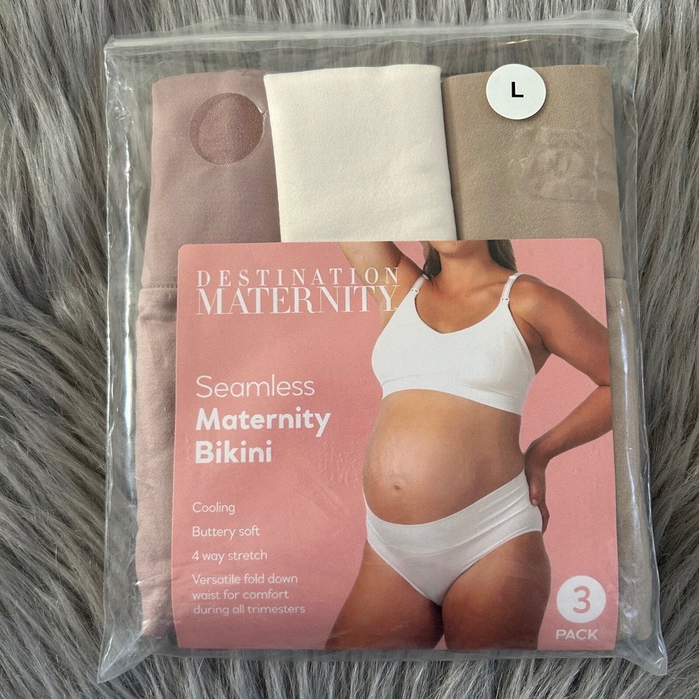 Destination Maternity Seamless Bikini Womens Size Large Cooling Buttery Soft